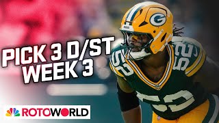 Packers Texans Browns lead Defense DST Start Em  Sit Em for Week 3  Rotoworld  NFL on NBC [upl. by Ranique]