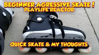 Playlife Reactor Inline Skates  Follow up Review  Best Beginner Aggressive Skates [upl. by Nat]