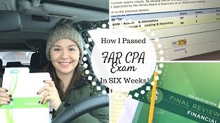 How I Passed FAR in SIX Weeks  CPA Exam [upl. by Cutcheon]