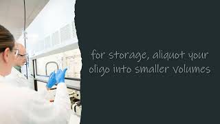 Oligo resuspension and storage tips  Dharmacon™ Oligo Synthesis Tips  Episode 6 [upl. by Vas813]