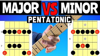 HOW TO USE The Major And Minor Pentatonic Scales Guitar [upl. by Eanwahs]