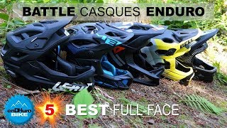 Quel est le meilleur Casque intégral Enduro On a testé 5 casques enduro VTTenDHuro Battle [upl. by Hewe216]