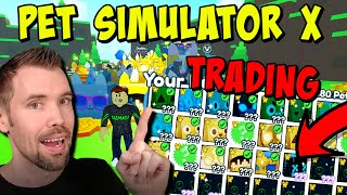 🔴LIVE  TRADING HUGES AND GEMS In Pet Simulator X  Roblox [upl. by Eleynad395]