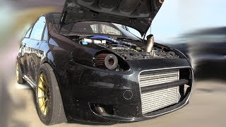 400HP Fiat Punto 19 MJet Diesel  Drag race amp on board  14 mile in 1186s [upl. by Aspia]