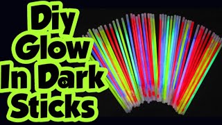 Diy glow stickGlow in the dark hackshow to make glow stick at homehomemade glow in the dark stick [upl. by Lachish]