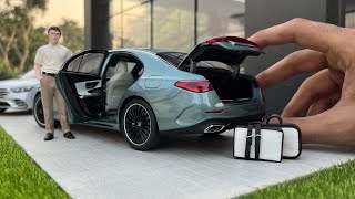 Unboxing New MercedesBenz EClass 118 Scale  Diecast Model Cars  Mercedes Officials [upl. by Atteuqram]