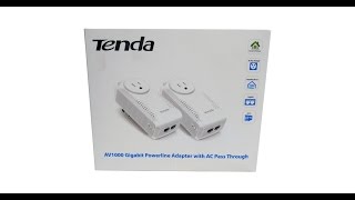 Tech Review  TENDA AV1000 Gigabit Powerline Adapter Kit Review [upl. by Hak]