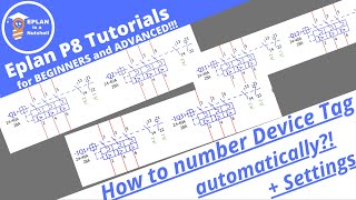 EPLAN P8 Tutorial How to number Device Tag automatically Renumbering compete project Settings [upl. by Lucia]