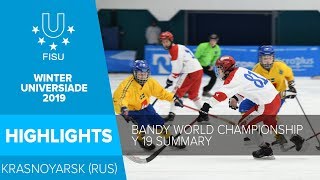 Bandy World Championship at the stadium quotYeniseiquot 🏑🏆  29th Winter Universiade Krasnoyarsk 2019 [upl. by Atikam]