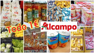 ALCAMPO ❤️ 🛒 TODO A 1 €  ALIMENTACIÓN GALLETAS ARROCES CONSERVAS Y FRESCOS Amunaysuscosas [upl. by Warde]