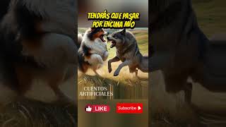 Perrito pastor vs lobo💔😢 shortsviral historiasdeperros perros perritos mascotas dog lobo [upl. by Warga869]