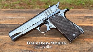 Shooting the Argentine HAFDASA BallesterMolina 45 ACP pistol 🇦🇷 [upl. by Angil694]