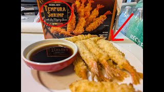 Tempura Shrimp with Soy Dipping Sauce The Trader Joes Review Hour [upl. by Sarita116]