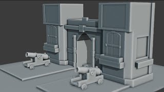 Fort Gate Part02  blender  tutorial  blendertutorial  howto thitpam gokulrajkannan [upl. by Yecart]