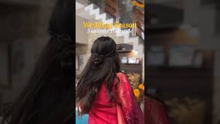 Wedding season easy hair style hairstyle wedding [upl. by Anilac]