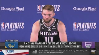 Domantas Sabonis Postgame Interview  Sacramento Kings lose to Golden State Warriors 120100 [upl. by Arnaldo]