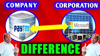 What is the DIFFERENCE between COMPANY and CORPORATION  COMPANY और CORPORATION में क्या DIFFERENCE [upl. by Ahseenyt743]