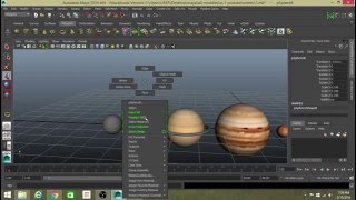 how to texture a solar system in maya [upl. by Pincus]