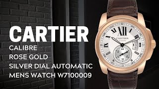 Cartier Calibre Rose Gold Silver Dial Automatic Mens Watch W7100009 Review  SwissWatchExpo [upl. by Kalmick]