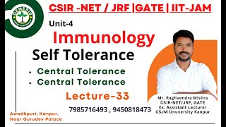 Self Tolerance  Central and Peripheral Tolerance  Autiommunity  Immunology  L33 [upl. by Inram493]