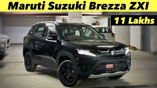 Maruti Suzuki Brezza ZXI Black Colour Detailed Review  On Road Price  Features  All Details [upl. by Brothers]