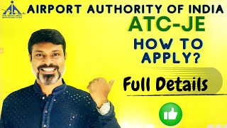 AAI ATC  JE  HOW TO APPLY  APPLICATION  FULL DETAILS  RAJU SIR [upl. by Airehtfele582]