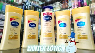 শীতকালের সেরা লোশন  Vaseline Intensive care Deep Restore Body Lotion Review [upl. by Elamor]