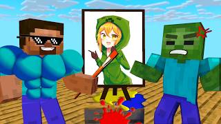 DRAWING RUN CHALLENGE  Minecraft Animation [upl. by Gati177]