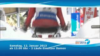 Programm zur Rodel EM 2013 in Oberhof [upl. by Carita]