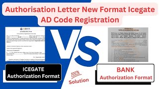 Format of Authorization letter  ICEGATE Authorization Vs Bank Authorization letter registration [upl. by Ahsercel]