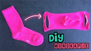 ★ DIY ZELF MONDKAPJE MAKEN van een SOK ★ Mondkapje zonder naaimachine Nederlands [upl. by Trisa]