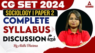 CG SET Syllabus 2024  CG SET Sociology Syllabus 2024 [upl. by Felicdad]