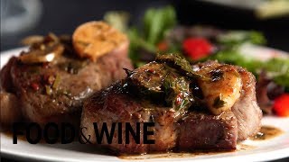 Recipe Lamb Chops Sizzled with Garlic  Food amp Wine [upl. by Slinkman376]