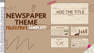 Newspaper Inspired Editable PowerPoint Template  Free Download ⬇️ [upl. by Tamiko]