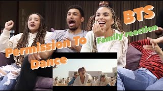 BTS Permission To Dance Reaction Family Reaction [upl. by Finlay]