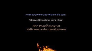 Windows 10 Positionsdienst aktivieren oder deaktivieren [upl. by Akcirre561]