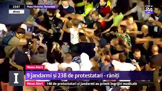 DOI JANDARMI BATUTI SI APARATI DE PROTESTATARI  PROTEST 10 AUGUST 2018 IN PIATA VICTORIEI [upl. by Chery]