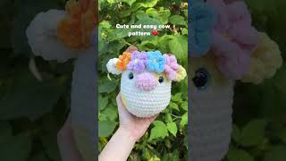 Crochet cow pattern Amigurumi cow plushie crochet amigurumipattern crochetcow amigurumi [upl. by Eilsek]