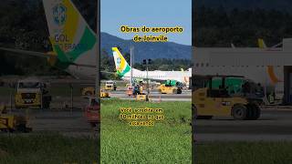 obras aeroporto de Joinville com novas 4 posições para aeronave com custo de 80 milhões [upl. by Alegnaed]