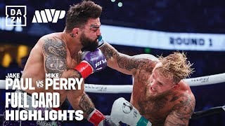 FULL CARD HIGHLIGHTS  JAKE PAUL VS MIKE PERRY [upl. by Judas]