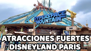 4K TODAS LAS ATRACCIONES FUERTES DISNEYLAND PARIS [upl. by Loree]