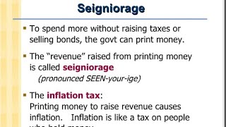 Seigniorage and inflation tax [upl. by Etty]