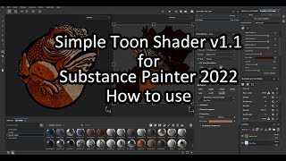 Simple Toon Shader v11 for Substance Painter 2022 How to use [upl. by Ervin495]