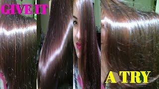 Hair straightening gel maskStraighten hair naturallyNo heat [upl. by Eshelman]