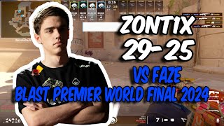 CS2 POV  Spirit zont1x 2925 vs FaZe Anubis  BLAST Premier World Final 2024 [upl. by Rezzani]