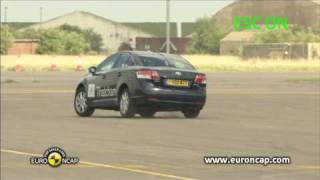 Euro NCAP  Toyota Avensis  2009  ESC test [upl. by Ala113]