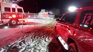 Press box locker rooms likely a total loss after fire at Johnstown High School football stadium [upl. by Mailiw]