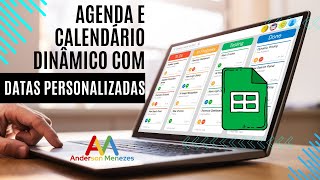 02 Como criar uma agenda e um calendário dinâmico com datas personalizadas no Planilhas Google 📊 [upl. by Yrod]