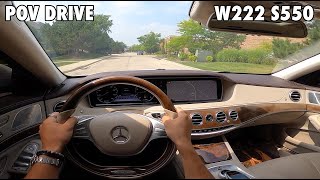 Driving the 2015 MercedesBenz S550 W222  POV TEST DRIVE [upl. by Navap]