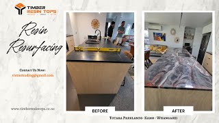 Grey Bronze Marble Resin Benchtops Resurfacing [upl. by Ellinger]